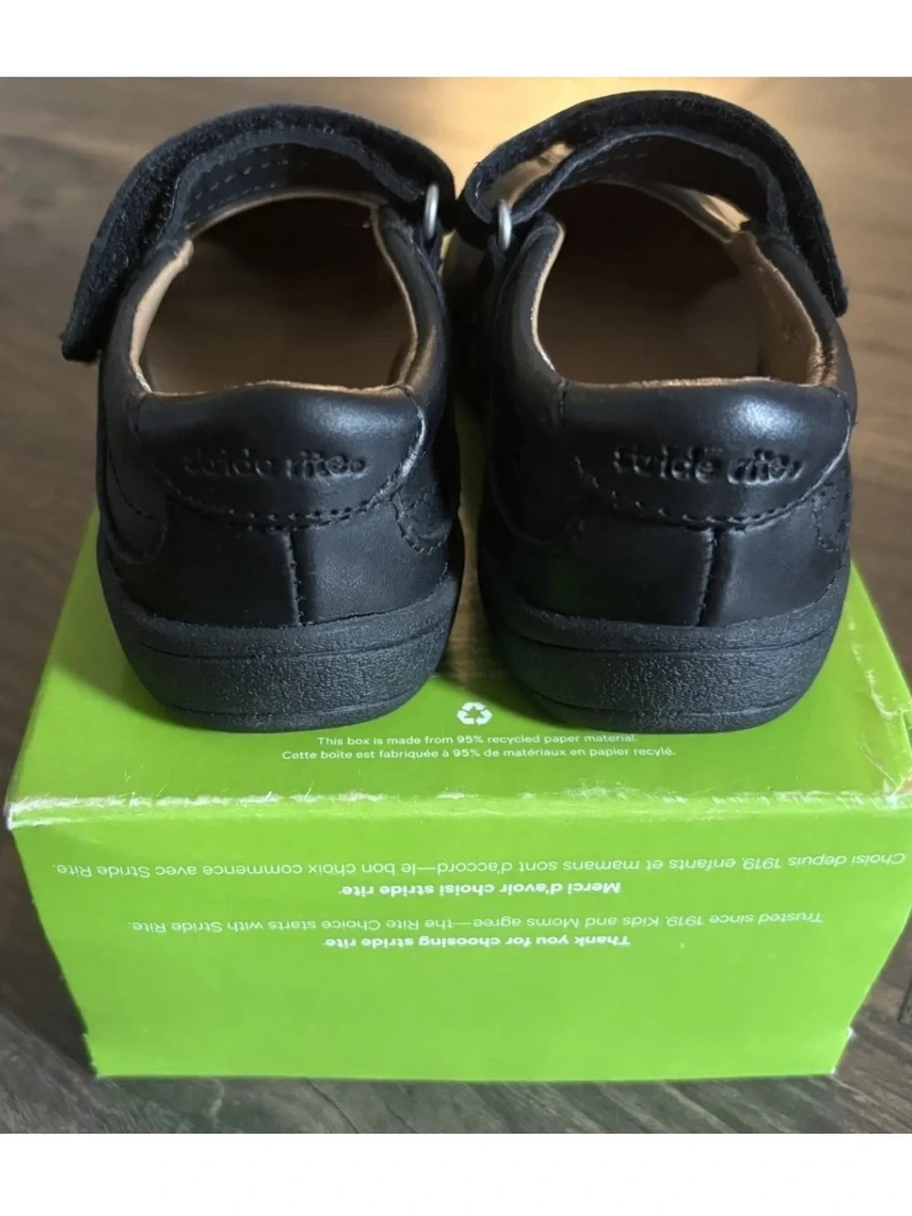 Stride Rite Claire Girls Black Mary Jane Hook-and-Loop Dress Shoes New Size 9